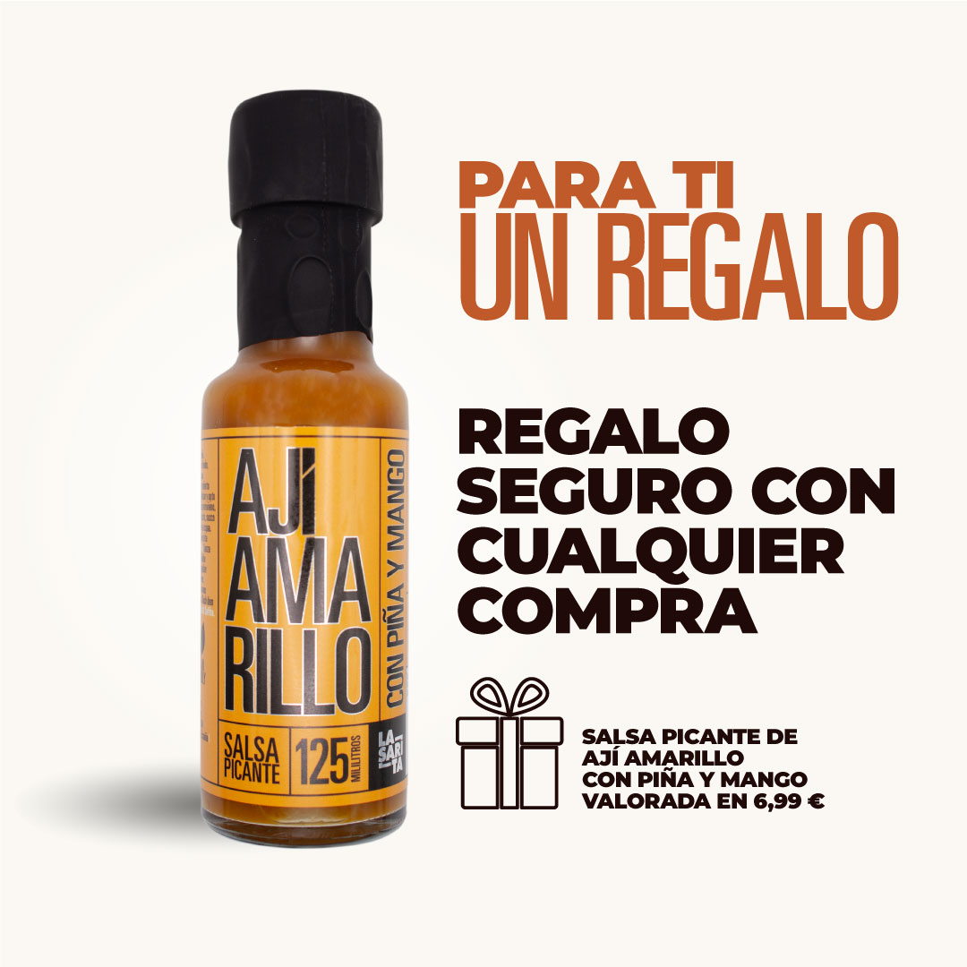 Este septiembre — Regalo seguro con cualquier compra: Salsa picante de ají amarillo con piña y mango